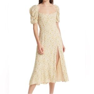 NEW Reformation Bandit Floral Midi Dress, Lined Size 6